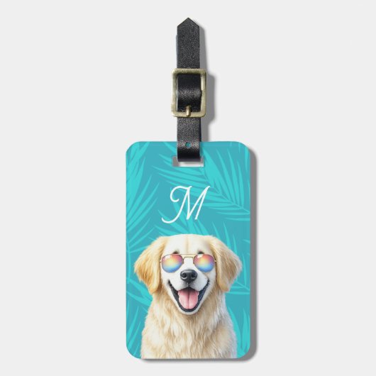 Gouden Retriever Bagage Label (Voorkant verticaal)