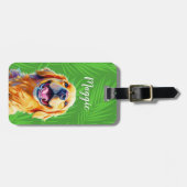 Gouden Retriever Bagage Label (Voorkant horizontaal)