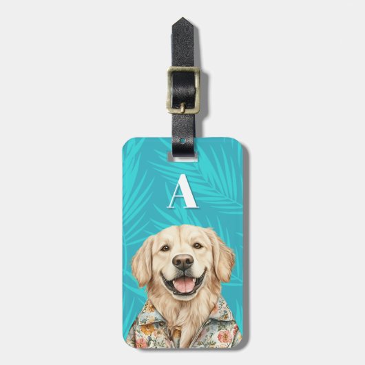 Gouden Retriever Bagage Label (Voorkant verticaal)