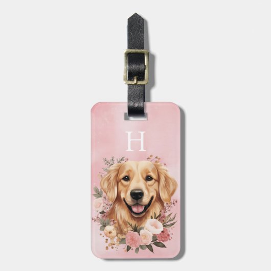 Gouden Retriever Bagage Label (Voorkant verticaal)