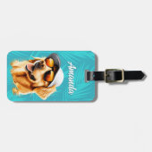 Gouden Retriever Bagage Label (Voorkant horizontaal)
