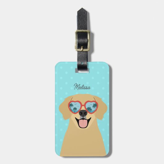 Gouden Retriever Bagage Labels (Voorkant verticaal)