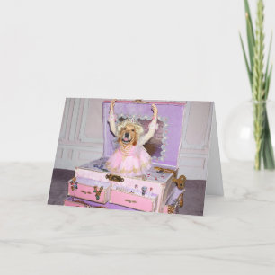 Gouden Retriever Ballerina Muziekschakelaar Verjaa Kaart