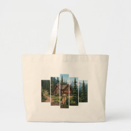 Gouden Retriever Berghut Grote Tote Bag