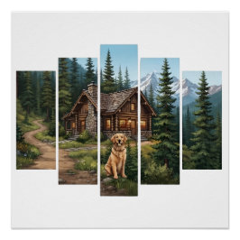 Gouden Retriever Berghut Perfect Poster