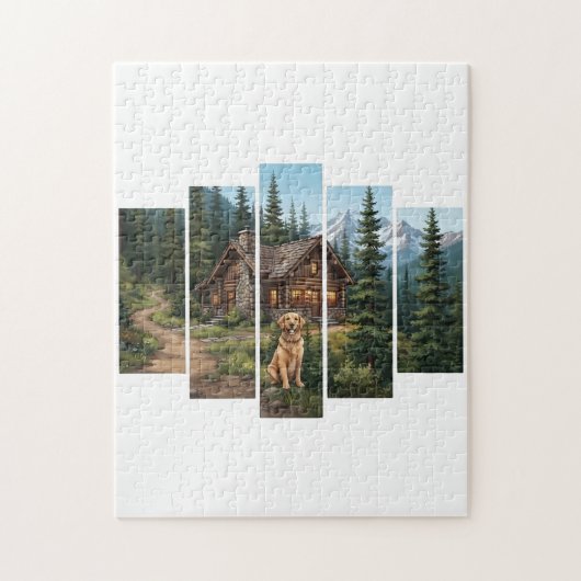Gouden Retriever Berghut Puzzel (Verticaal)