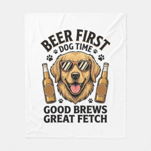 Gouden Retriever Bier Shirt Grappige Hond Liefhebb Fleece Deken