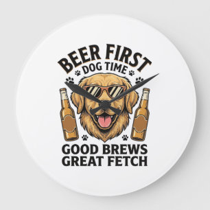 Gouden Retriever Bier Shirt Grappige Hond Liefhebb Grote Klok