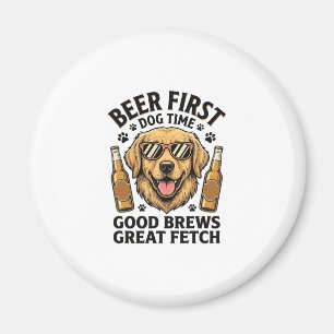 Gouden Retriever Bier Shirt Grappige Hond Liefhebb Magneet