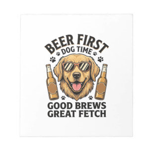 Gouden Retriever Bier Shirt Grappige Hond Liefhebb Notitieblok