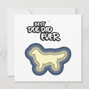 Gouden Retriever Blauwe Beste Hond Papa Ooit Ik Wo Kaart