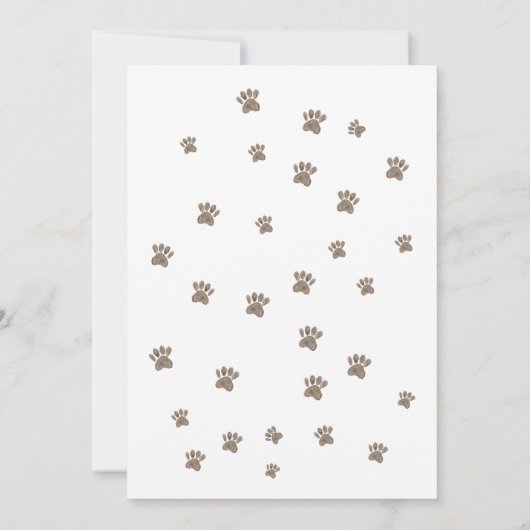 Gouden Retriever Bloemenkrans Hond Baby Shower Kaart (Achterkant)