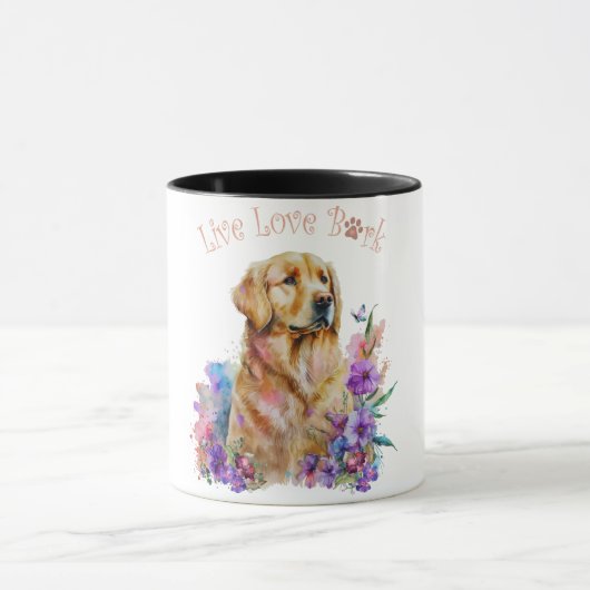 Gouden Retriever Bloemstuk Mok (Midden)
