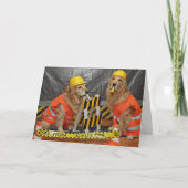 Gouden Retriever Bouw Verjaardag Kaart (Voorkant)