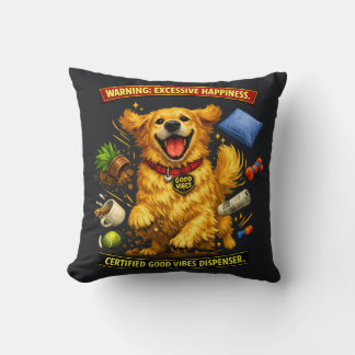 Gouden Retriever Chaos Modus Geactiveerd Kussen