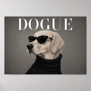 Gouden Retriever Chique Mode Honden Kunstprint Poster