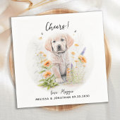 Gouden Retriever Custom Hond Bruiloft Cocktail Servet