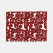 Gouden Retriever Dek met Hart Doodles  Fleece Deken (Voorkant (Horizontaal))