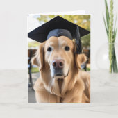 Gouden Retriever Dragen Graduation Cap Kaart (Voorkant)