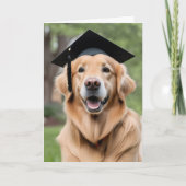 Gouden Retriever Dragen Graduation Cap Kaart (Voorkant)