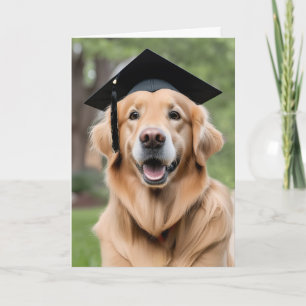 Gouden Retriever Dragen Graduation Cap Kaart