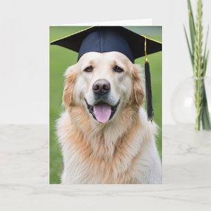 Gouden Retriever Dragen Graduation Cap Kaart