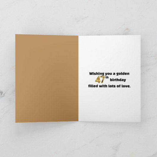 Gouden Retriever en Kat 47ste verjaardag Kaart (Binnen)