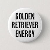 Gouden retriever energie ronde button 5,7 cm (Voorkant)