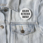 Gouden retriever energie ronde button 5,7 cm (In situ)