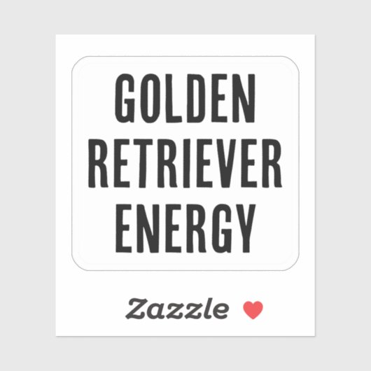 Gouden retriever energie sticker (Vel)