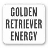 Gouden retriever energie sticker (Voorkant)