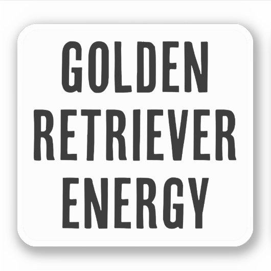 Gouden retriever energie sticker (Voorkant)