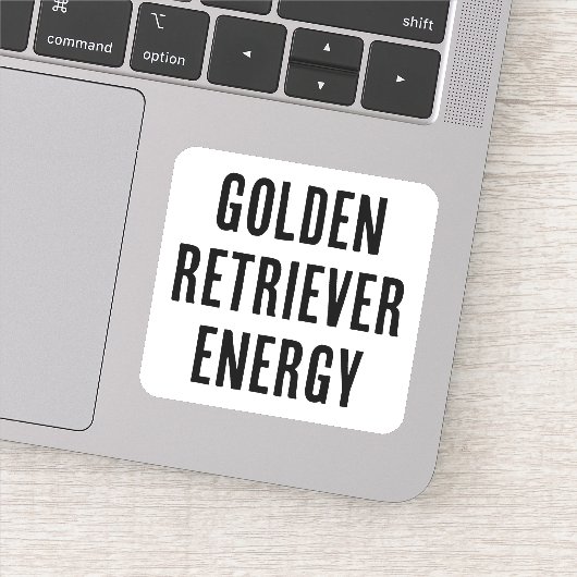 Gouden retriever energie sticker (Detail)