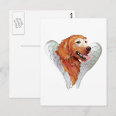Gouden Retriever Engel Briefkaart (Voorkant / Achterkant)