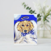 Gouden Retriever Engel Briefkaart (Staand voorkant)