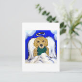 Gouden Retriever Engel Briefkaart (Staand voorkant)