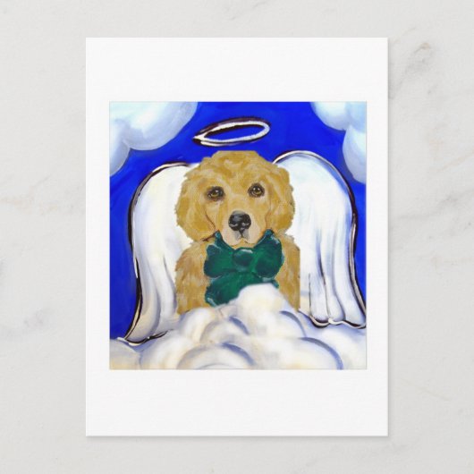 Gouden Retriever Engel Briefkaart (Voorkant)