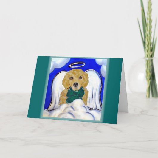 Gouden Retriever Engel Kaart (Voorkant)
