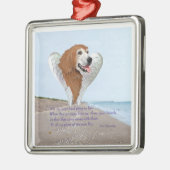 Gouden Retriever Engel Metalen Ornament (Links)