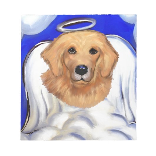 Gouden Retriever Engel Notitieblok (Voorkant)