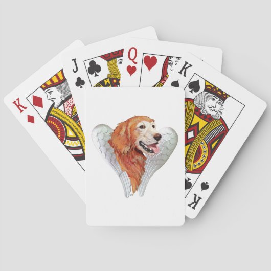 Gouden Retriever Engel Pokerkaarten (Achterkant)