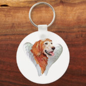 Gouden Retriever Engel Sleutelhanger (Voorkant)