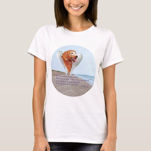 Gouden Retriever Engel T-shirt (Voorkant)