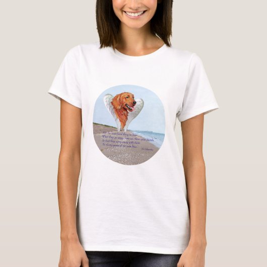 Gouden Retriever Engel T-shirt (Voorkant)