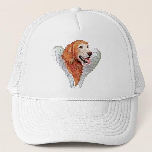 Gouden Retriever Engel Trucker Pet (Voorkant)