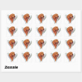 Gouden Retriever Engel Vierkante Sticker (Vel)