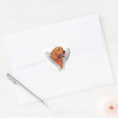 Gouden Retriever Engel Vierkante Sticker (Envelop)