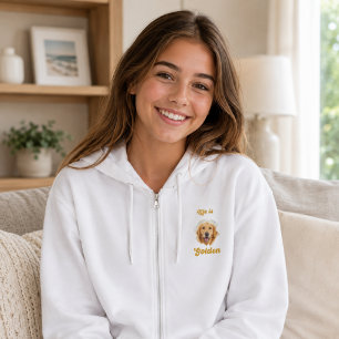 Gouden Retriever Foto Leven Is Goud Hoodie
