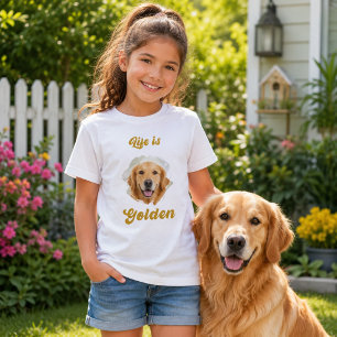 Gouden Retriever Foto Leven Is Goud T-shirt