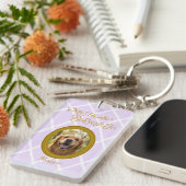 Gouden Retriever Foto Sleutelhanger | Aangepaste L (Voorkant Rechts)